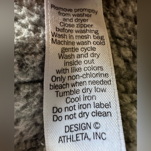 Athleta Womens Cya Stronger Long Jacket Full Zip Hoodie Gray Heathered M EUC - Picture 7 of 8